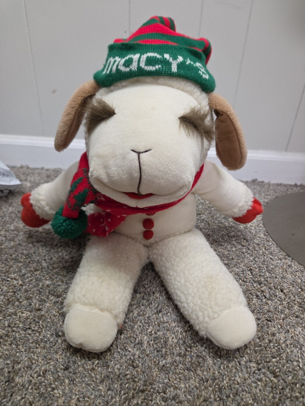 Vintage 1993 shari Lewis Lamb Chop Stuffed Plush Lamb 19" tall Play Along TV